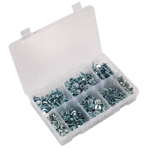 Sealey AB067SM Acme Screw with Captive Washer Assortment 300pc Zinc BS 4174CZ