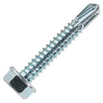 Sealey SDHX6338 Self Drilling Screw 6.3 x 38mm Hex Head Zinc DIN 7504K Pack 100