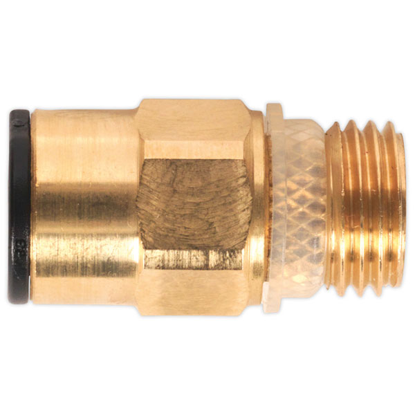 Sealey JGBC814 Brass SuperThread Straight Adaptor 8mm x 1/4"BSP Pa...
