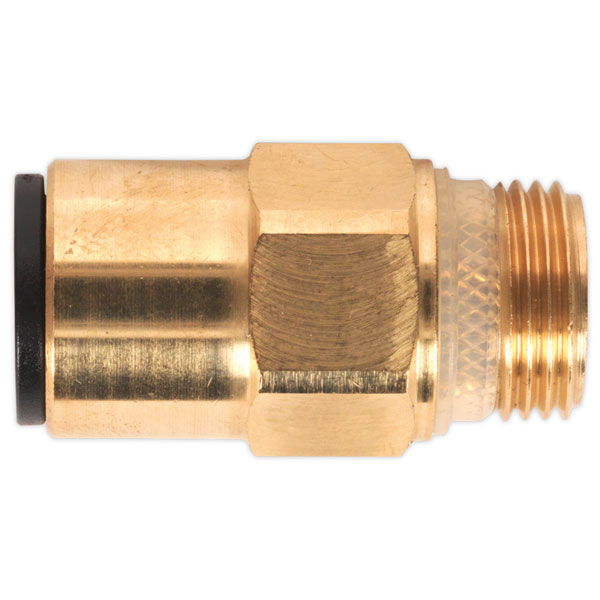 Sealey JGBC1238 Brass SuperThread Straight Adaptor 12mm x 3/8"BSP ...