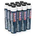 Sealey SCS108 Screw Type EP2 Lithium Grease Cartridge 400g Box of 12