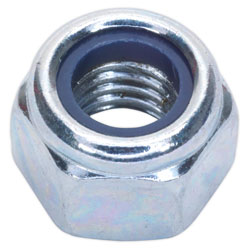 Sealey NLN8 Nylon Lock Nut M8 Zinc DIN 982 Pack of 100