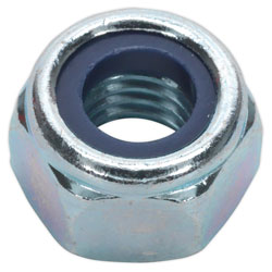 Sealey NLN10 Nylon Lock Nut M10 Zinc DIN 982 Pack of 100