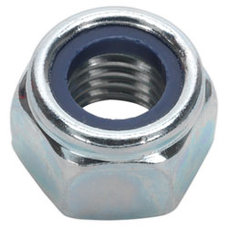 Sealey NLN12 Nylon Lock Nut M12 Zinc DIN 982 Pack of 25