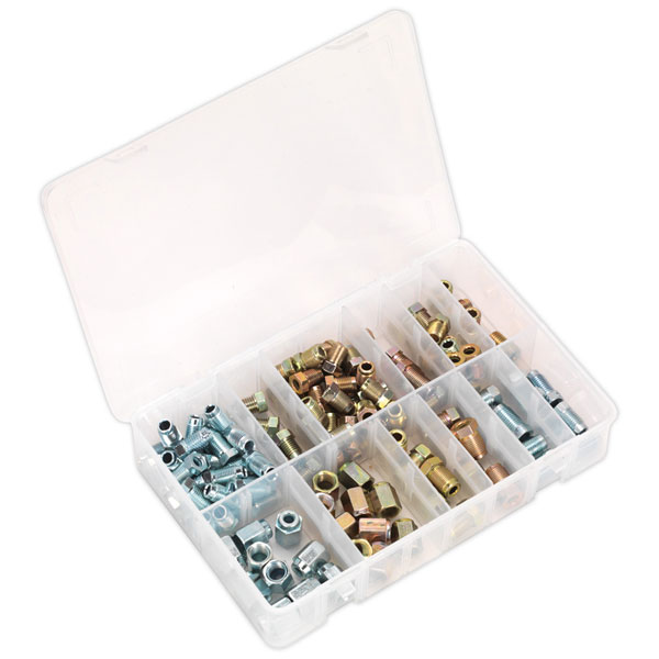 Sealey AB068BPN Brake Pipe Nut Assortment 200pc - Metric & Imperial