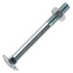 Sealey CBN875 Coach Bolt & Nut M8 x 75mm Zinc DIN 603 Pack of 50