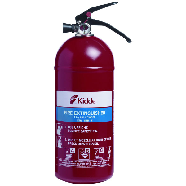 Kidde KSPD2G Fire Extinguisher Multi-Purpose 2.0kg ABC