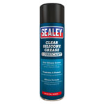 Sealey SCS020 Clear Silicone Grease Lubricant 500ml Pack of 6