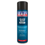 Sealey SCS026 Black Matt Paint 500ml Pack of 6