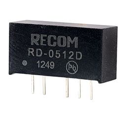 Recom RD-0512D 2W Dual Output DC to DC Converter SIL