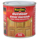 Rustins EAVG250 Quick Drying Outdoor Clear Varnish Gloss 250ml