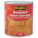 Rustins EAVG500 Quick Drying Outdoor Clear Varnish Gloss 500ml