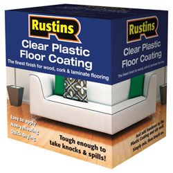 Rustins PCFK1000 Clear Plastic Floor Coating Kit Gloss 1 Litre