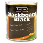 Rustins BLAB125 Quick Drying Blackboard Black Paint 125ml