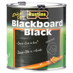 Rustins BLAB1000 Quick Drying Blackboard Black Paint 1 Litre