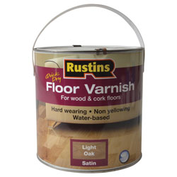 Rustins AFLO2500 Quick Dry Coloured Floor Varnish Light Oak 2.5 Litre