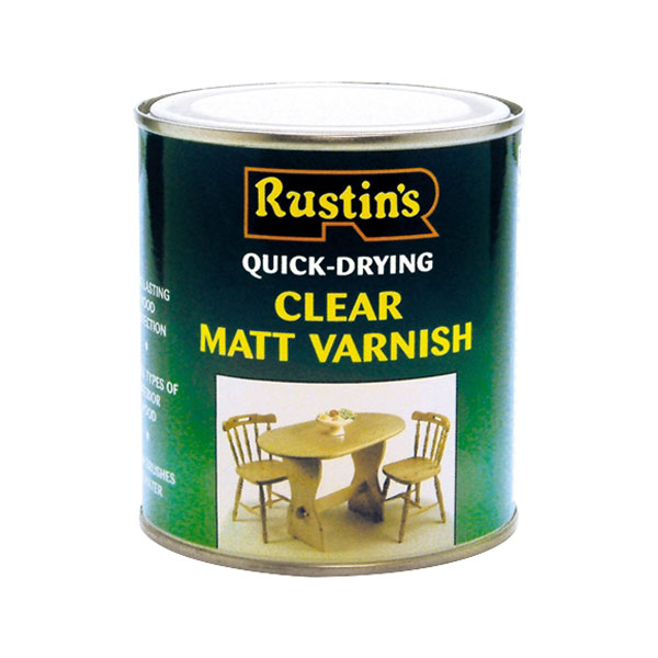 Rustins AVMC1000 Quick Dry Varnish Matt Clear 1 Litre