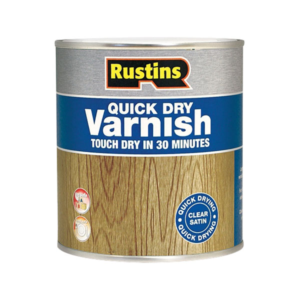 Rustins AVSC250 Quick Dry Varnish Satin Clear 250ml