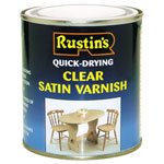 Rustins AVSC1000 Quick Dry Varnish Satin Clear 1 litre