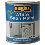 Rustins WHISW500 White Satin Paint 500ml