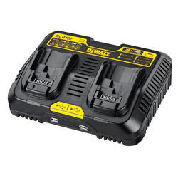 DeWalt DCB102 XR Jobsite Dual Port & USB Charging Station 10.8-18 Volt Li-Ion