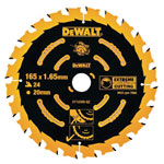 DEWALT DT10300-QZ Circular Saw Blade 165 x 20mm x 24T Corded Extreme Framing