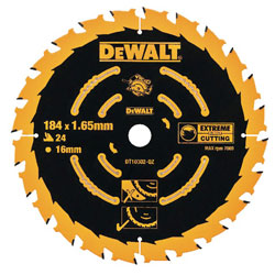 DEWALT DT10302-QZ Circular Saw Blade 184 x 16mm x 24T Corded Extreme Framing