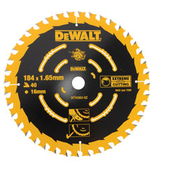 DEWALT DT10303-QZ Circular Saw Blade 184 x 16mm x 40T Corded Extreme Framing