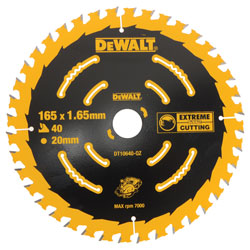 DEWALT DT10640-QZ Circular Saw Blade 165 x 20mm x 40T Cordless Extreme Framing