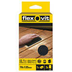 Flexovit 63642556830 Hook & Loop Sanding Block Kit 70x125mm -1 Block + 3 Sheets