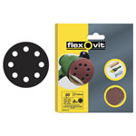 Flexovit 63642526386 Hook & Loop Sanding Discs 115mm Fine 120G - Pack Of 6