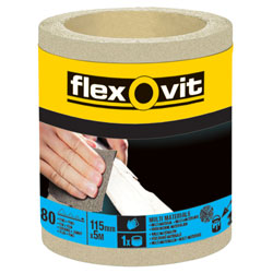 Flexovit 63642526413 General Purpose Sanding Roll 115mm x 5m Fine 180g