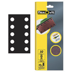 Flexovit 63642526498 1/2 Sanding Sheets 115 x 280mm Perforated Coarse 50G