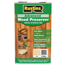 Rustins AWCL5000 Advanced Wood Preserver Clear 5 Litre