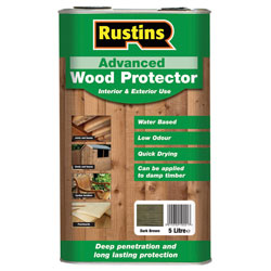 Rustins AWDB5000 Advanced Wood Preserver Dark Brown 5 Litre