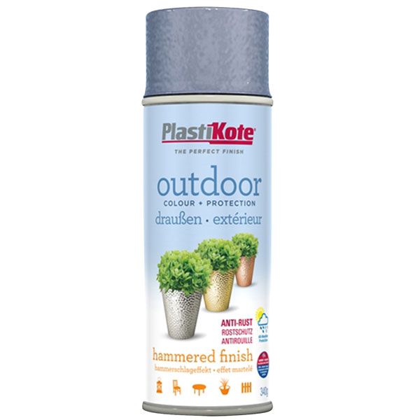 Plastikote 440.0018202.076 18202 Outdoor Spray Paint Hammered Silver