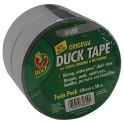 Duck Tape® 211115 Original 50mm x 50m Silver (Pack of 2)