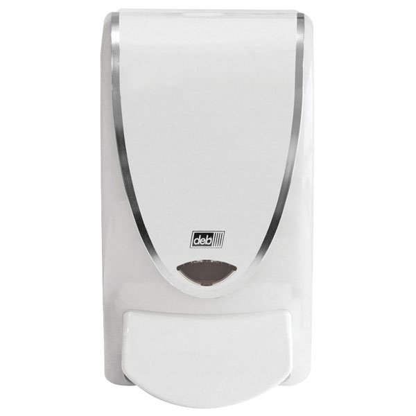  Stoko WHB1LDS Proline Manual Washroom Dispenser White w/Chrome 1L