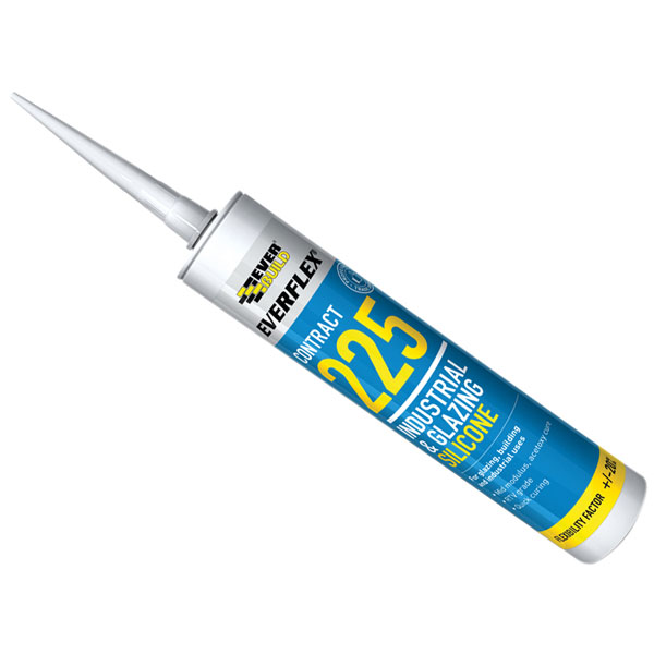 Everbuild 225TR Industrial & Glazing Silicone Translucent 310ml 225