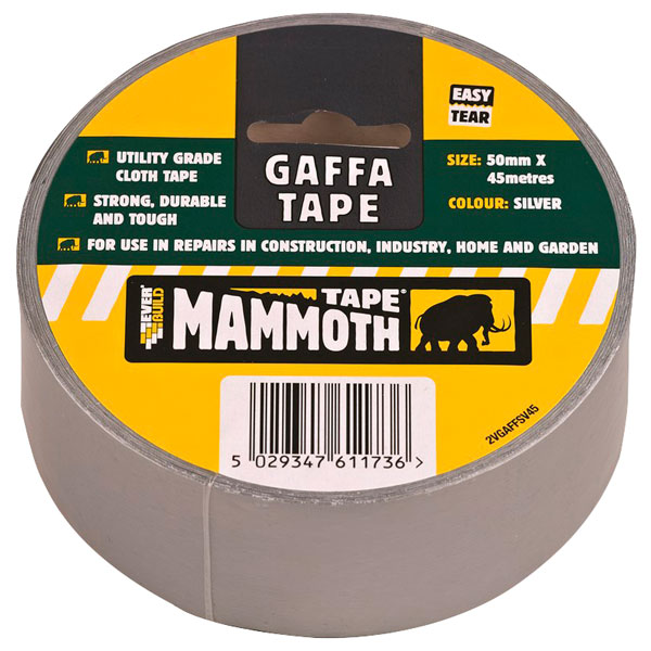  2VGAFFSV45 Gaffa Tape Silver 50mm x 45m