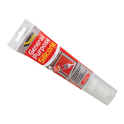 Everbuild EASIGPWE General Purpose Silicone Sealant - Easi Squeeze - White 80ml