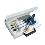 Stanley 0-16-130 5002 Bevel Edge Chisel Set of 4: 6, 12, 18 & 25mm & Oilstone