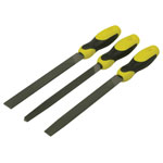 Stanley 0-22-464 File Set 3 Piece Flat , 1/2 Round, 3 Square 200mm (8in)