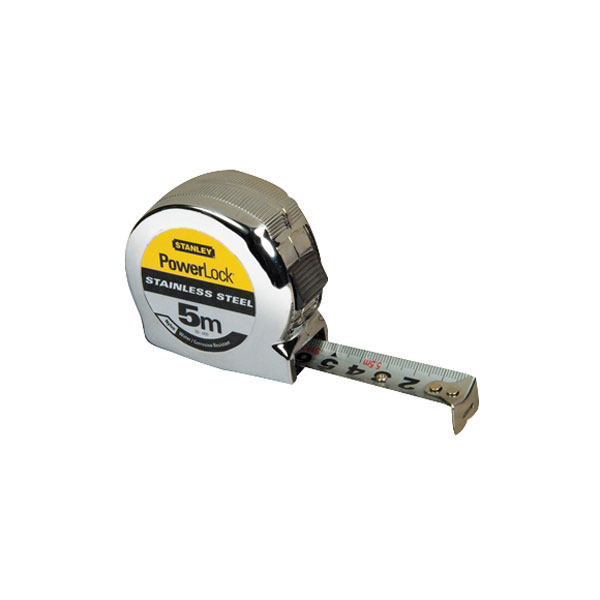 Stanley 0 33 299 Powerlock Stainless Steel Tape 5m Width 19mm