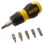 Stanley 0-66-358 Multibit Stubby Screwdriver With Bits