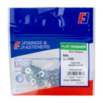 ForgeFix 100WASH4 Flat Washer Form B ZP M4 Bag 100