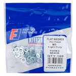 ForgeFix 100WASH5 Flat Washer Form B ZP M5 Bag 100