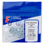 ForgeFix 100WASH6 Flat Washer Form B ZP M6 Bag 100