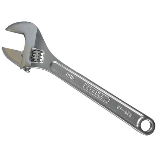 Stanley 0-87-472 Chrome Adjustable Wrench 300mm (12in) | Rapid Online