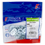 ForgeFix 100HDWASH8 Flat Washer Heavy-Duty ZP M8 Bag 100